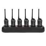 Dynascan EU-55-PACK6 Conjunto de 6 Walkie Talkie PMR-446 de uso libre para usuarios profesionales + cargador múltiple